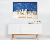 Las Vegas Wood Wall Art with Skyline