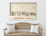 Los Angeles Skyline Art Wall Decor