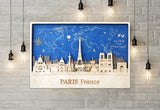 Paris Wood Wall Art - Personalized Travel Home Decor Gift