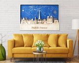 Paris Wood Wall Art - Personalized Travel Home Decor Gift