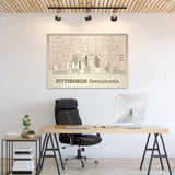 Pittsburgh Wall Decor - Custom Wood Art for Anniversary or Housewarming