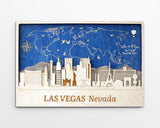 Las Vegas Wood Wall Art with Skyline