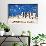 London Skyline Personalized Wall Decor - Anniversary Gift