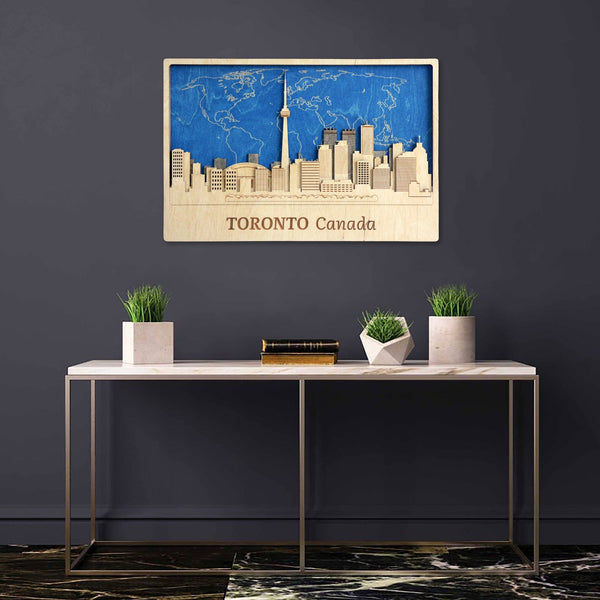 Toronto Wall Decor Wood Wall Art