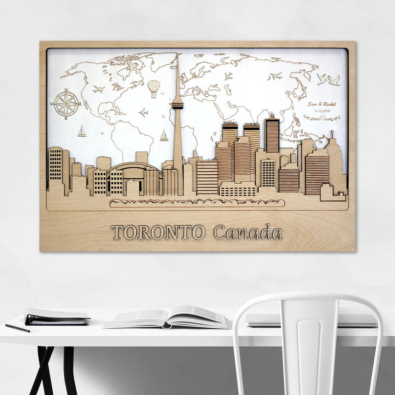 Toronto Wall Decor Wood Wall Art