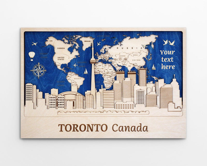 Toronto Wall Decor Wood Wall Art