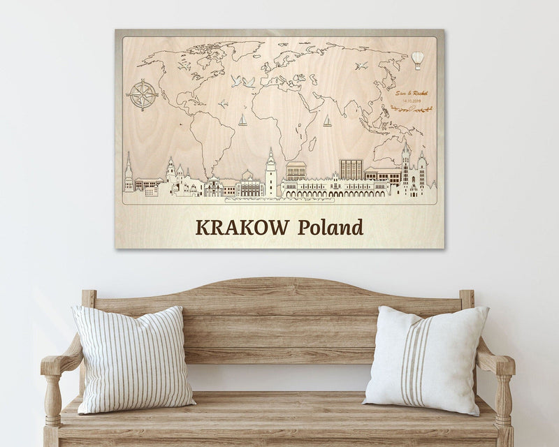 Krakow Wall Art - Personalized Wood Decor