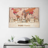 Paris Skyline 3D Wooden Silhouette - Personalized Lover Gift