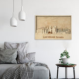 Las Vegas Skyline Wall Art - Personalized Wood Decor