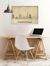 Washington Skyline Wall Art - Personalized Wood Decor