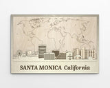 Santa Monica Wood Wall Art - Custom Rustic Home Decor