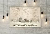 Santa Monica Wood Wall Art - Custom Rustic Home Decor