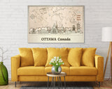 Ottawa Skyline Wood Wall Art - Personalized Canada Gift