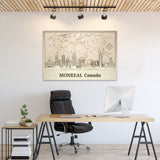 Montreal Skyline Wood Wall Art - Personalized Canada Gift