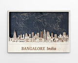 Personalized Bangalore Skyline Wood Wall Decor - Unique Gift