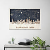 Personalized Bangalore Skyline Wood Wall Decor - Unique Gift