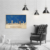 Washington Skyline Wall Art - Personalized Wood Decor