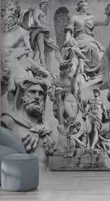 Unique Vintage Design – Traditional Full-Wall Wallpaper "Beauty and Power of Antiquity", Perfect for Bedroom or Living Room