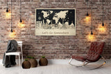 Wooden World Map. Wall Decor