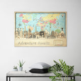 Wooden Wall Map