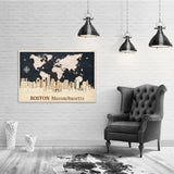  Personalized Wooden Push Pin Map Wall Decor