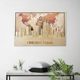  Chicago - Wooden Wall Decor