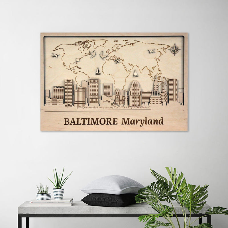 Baltimore - Wooden Wall Art Decor