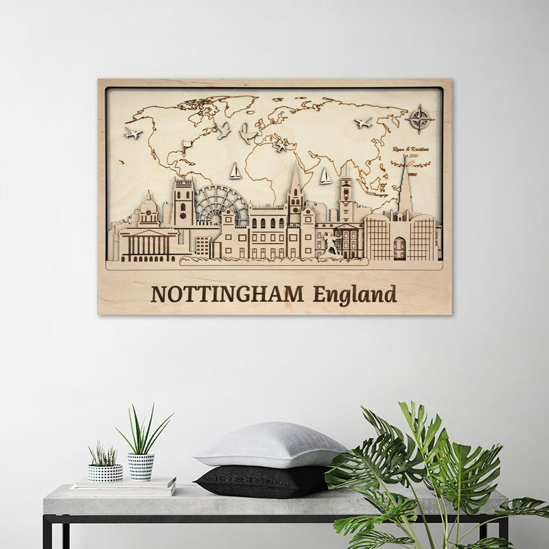 Personalized 3D Map - Nottingham Skyline