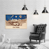  Baseball Field Wooden Wall Decor 