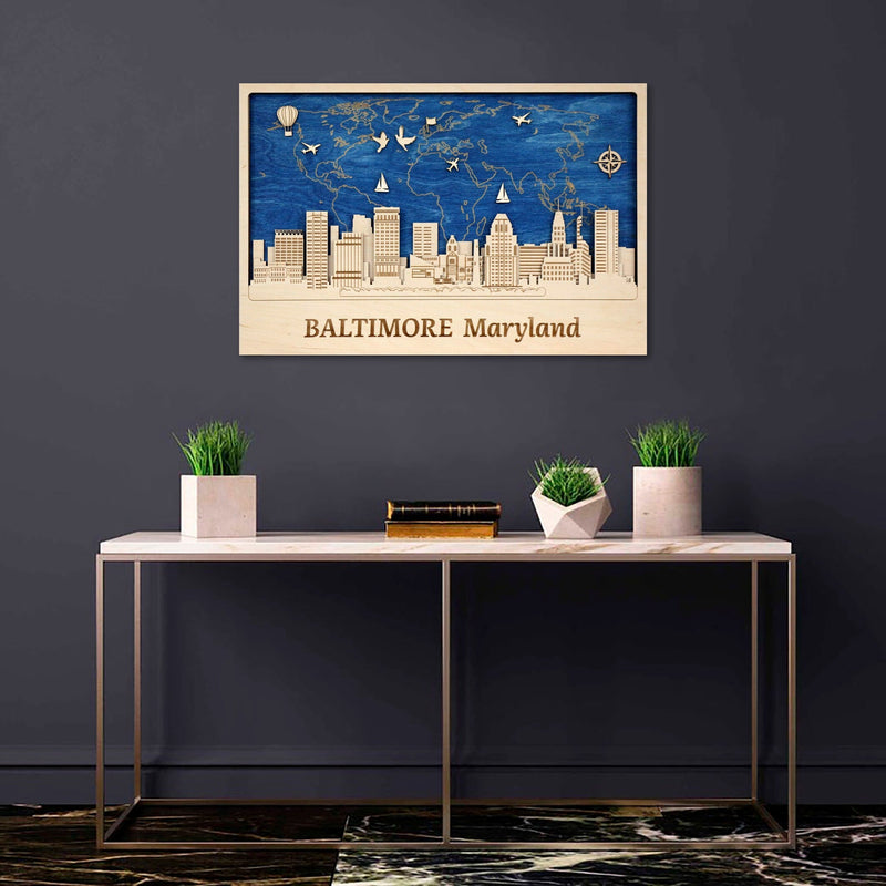 Baltimore - Wooden Wall Art Decor