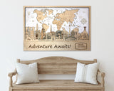 Personalized Wooden Wall Map