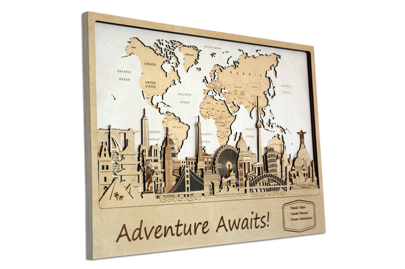 Personalized Wooden Wall Map