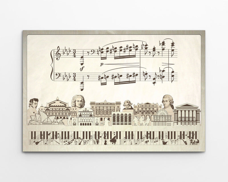 Pianist Classical Music Wooden Decor 