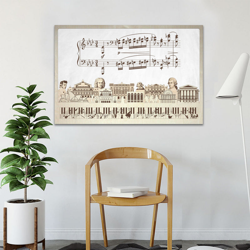 Pianist Classical Music Wooden Decor 