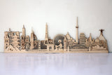 World Landmarks Skyline Wooden Wall Decor