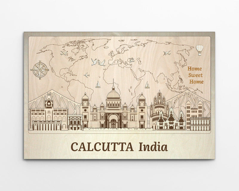 Calcutta - Wooden Wall Decor