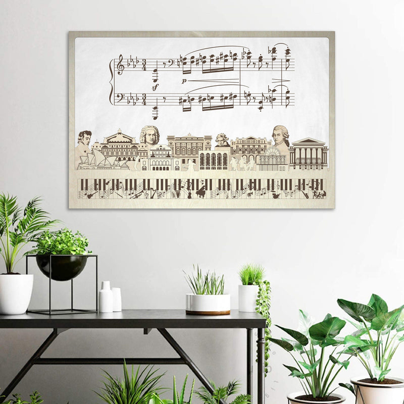 Pianist Classical Music Wooden Decor 