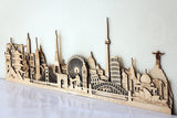 World Landmarks Skyline Wooden Wall Decor