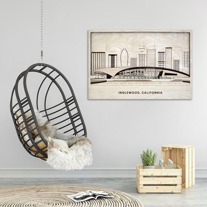 Inglewood SoFi Stadium Wooden Wall Decor