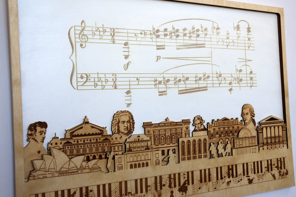 Pianist Classical Music Wooden Decor 