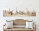 World Landmarks Skyline Wooden Wall Decor