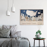 3D USA Wooden Map Wood Wall Art