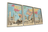  World Map Wooden Wall Decor 