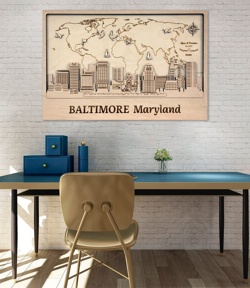 Baltimore - Wooden Wall Art Decor