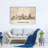 Chennai Skyline - Wooden Wall Decor