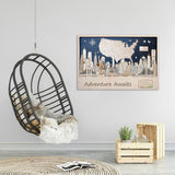 3D USA Wooden Map Wood Wall Art