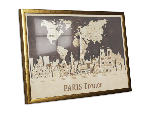  Paris Framed Wooden Decor 