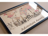 Framed Wooden World Map