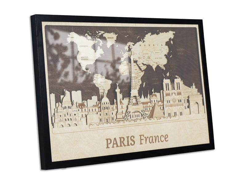  Paris Framed Wooden Decor 