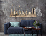 World Landmarks Skyline Wooden Wall Decor